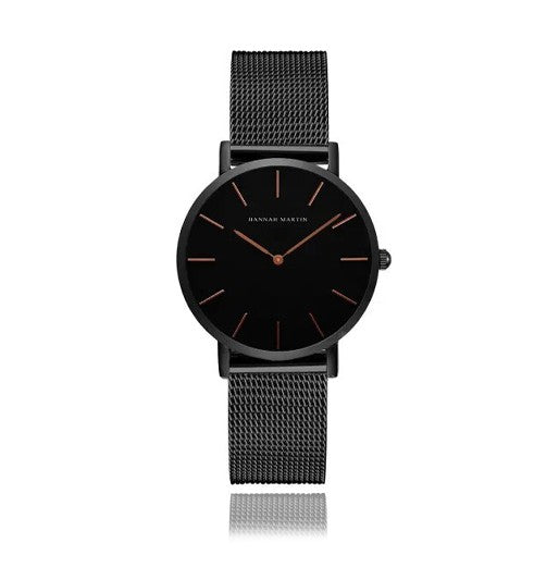 Relojes de Pareja Hannah Martin Black - JHERR JEWELRY