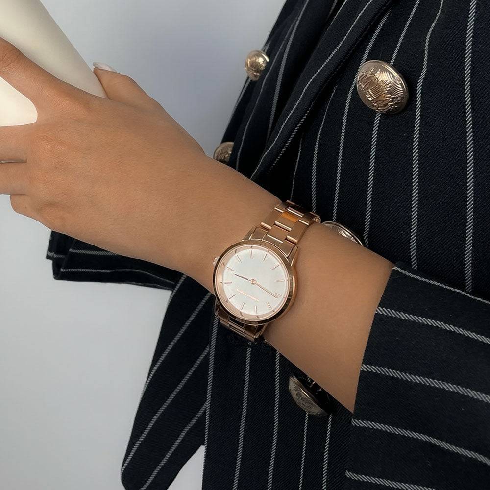 Reloj Hannah Martin Rose Gold Marble