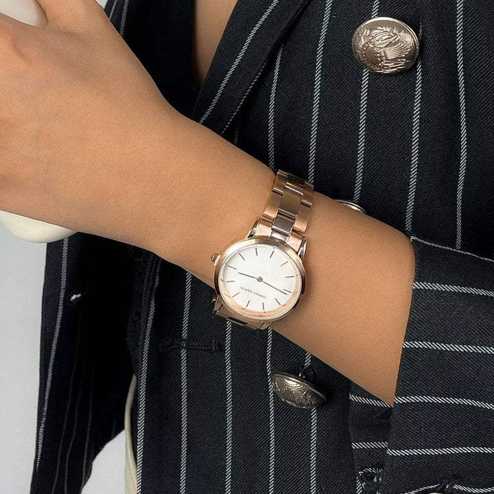 Reloj Hannah Martin Rose Gold Marble