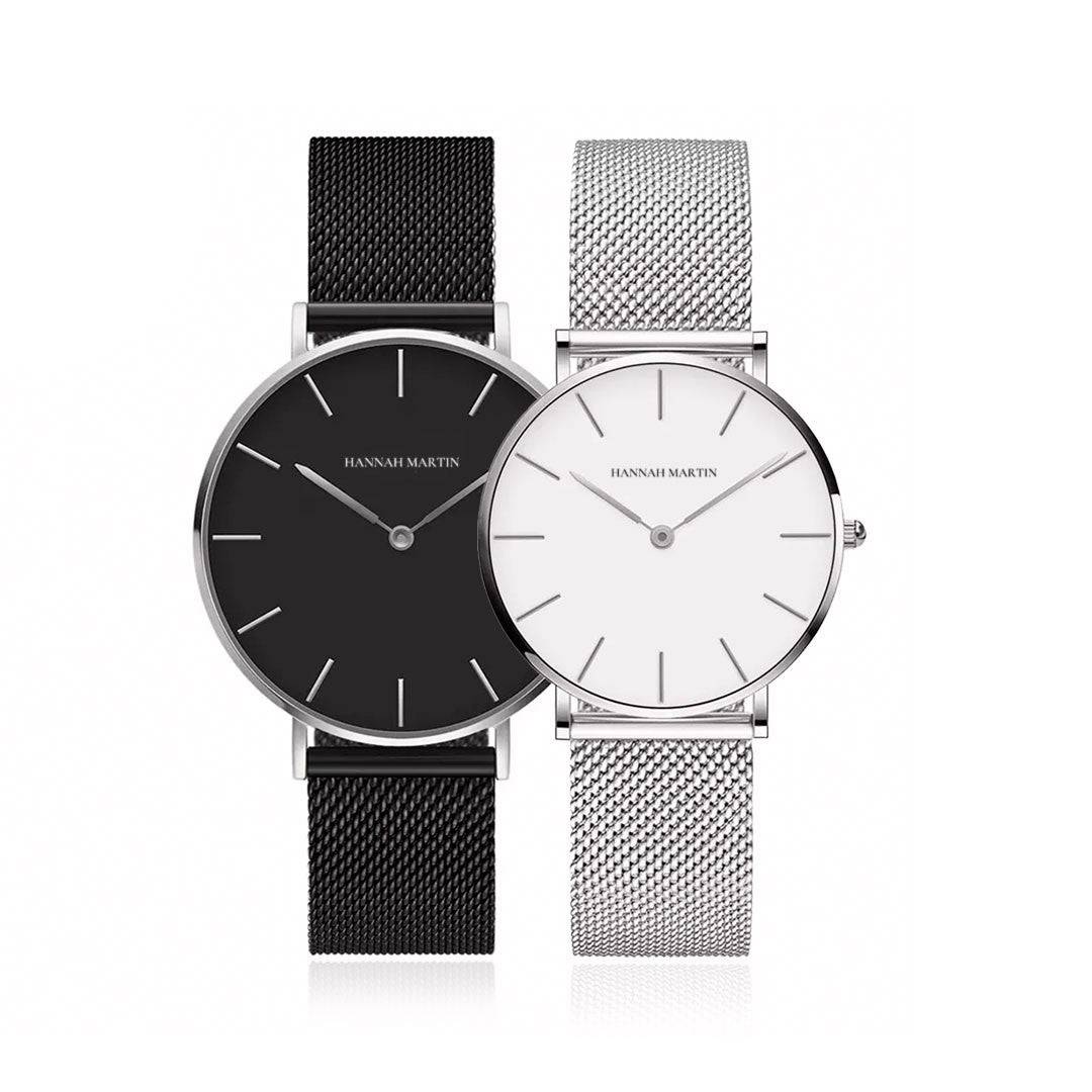 Relojes de Pareja Hannah Martin Silver Moon - Hannah Martin en Perú | Jherr Jewelry