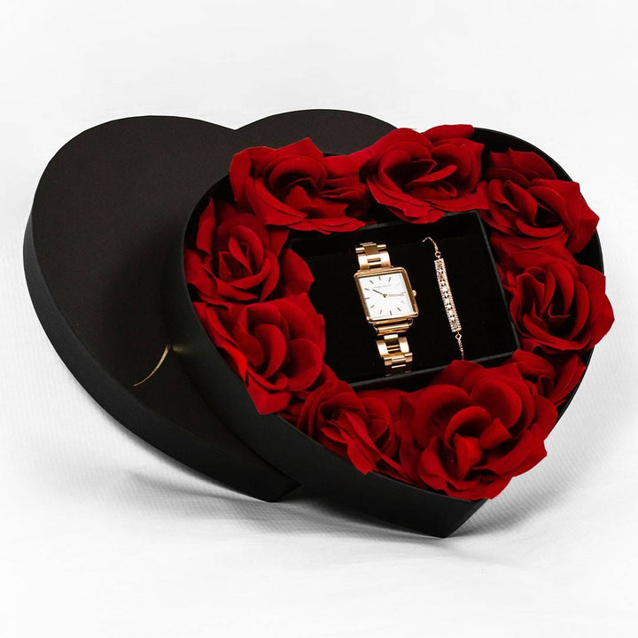 Box de Rosas – Reloj + Pulsera White - Hannah Martin en Perú | Jherr Jewelry