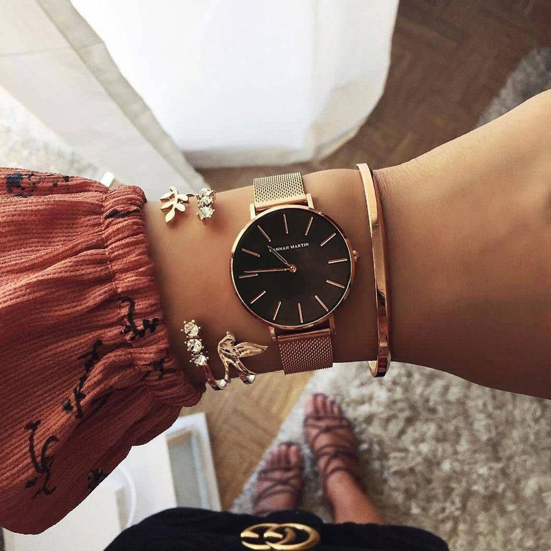 Reloj Mujer Blackrose Mesh + Brazalete - JHERR JEWELRY en Perú | Jherr Jewelry