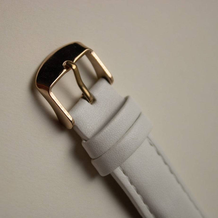 Reloj Hannah Martin para Mujer Cuero Blanco Oro Rosa - Hannah Martin en Perú | Jherr Jewelry