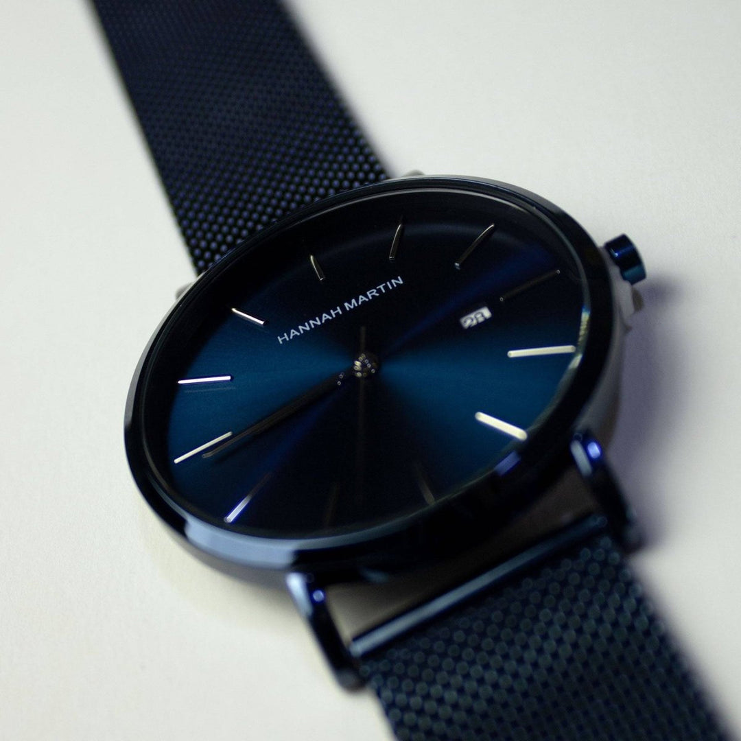 Reloj Hannah Martin Original para Hombre Malla Azul Esfera Azul - Hannah Martin en Perú | Jherr Jewelry