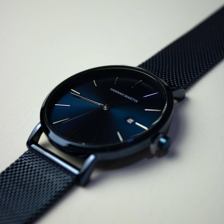 Reloj Hannah Martin Original para Hombre Malla Azul Esfera Azul - Hannah Martin en Perú | Jherr Jewelry