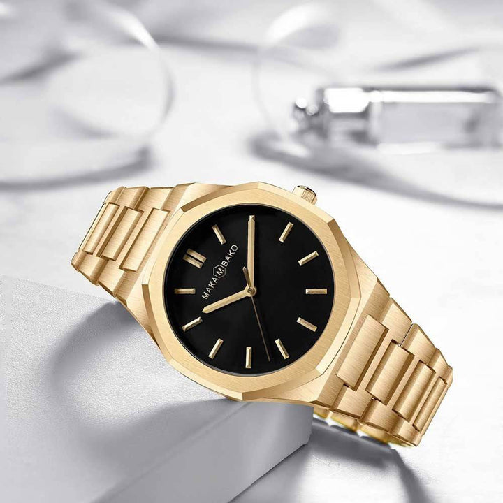 Reloj Makambako Original Plata Esfera Azul con Brazalete de Acero - Diseño Elegante 40mm - MakaMBako en Perú | Jherr Jewelry